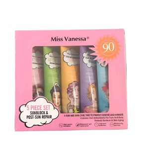 خرید انلاین کرم ضد آفتاب و ترمیم کننده میس ونسا SPF 90 بسته 5 عددی Miss Vanessa