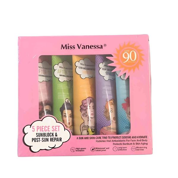 کرم ضد آفتاب و ترمیم کننده میس ونسا SPF 90 بسته 5 عددی Miss Vanessa