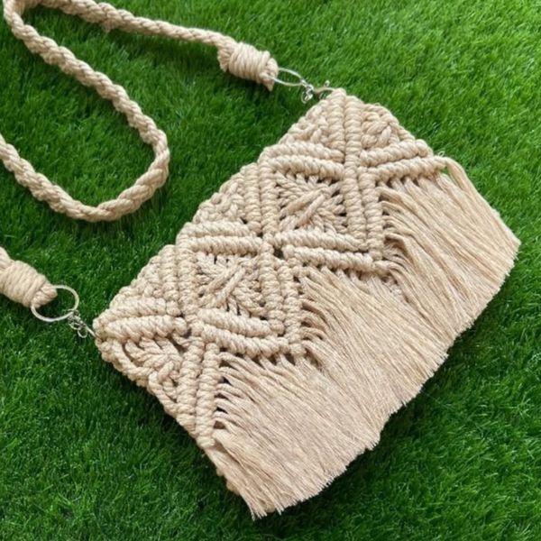 کیف مکرومه بافی طرح آرامیس
