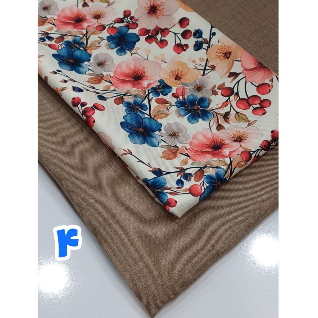 خرید اینترنتی پارچه شانتون صوفیا طرحدار