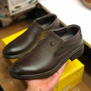 خرید اینترنتی کفش چرم مردانه مدل بارسا رنگ سوخته رخشی