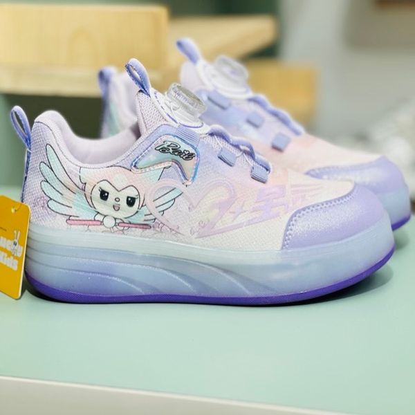 کتونی دخترانه اسکیتی چراغدار طرح کرومی برند KIDS KING کد 4022802