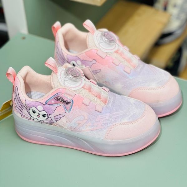 کتونی دخترانه اسکیتی چراغدار طرح کرومی برند KIDS KING کد 4022802