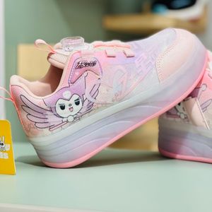 خرید اینترنتی قیمت کتونی دخترانه اسکیتی چراغدار طرح کرومی برند KIDS KING کد 4022802