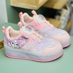 خرید اینترنتی قیمت کتونی دخترانه اسکیتی چراغدار طرح کرومی برند KIDS KING کد 4022802