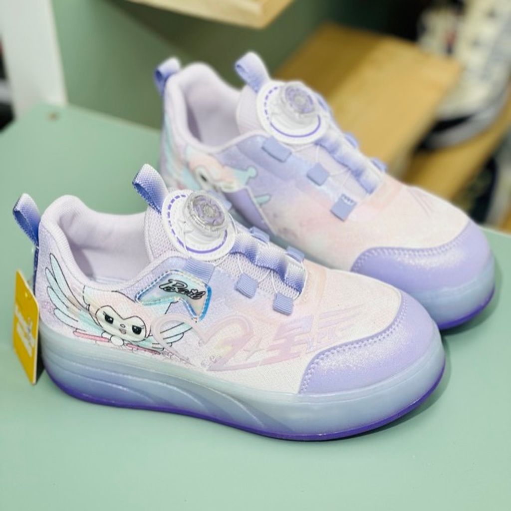 خرید اینترنتی قیمت کتونی دخترانه اسکیتی چراغدار طرح کرومی برند KIDS KING کد 4022802