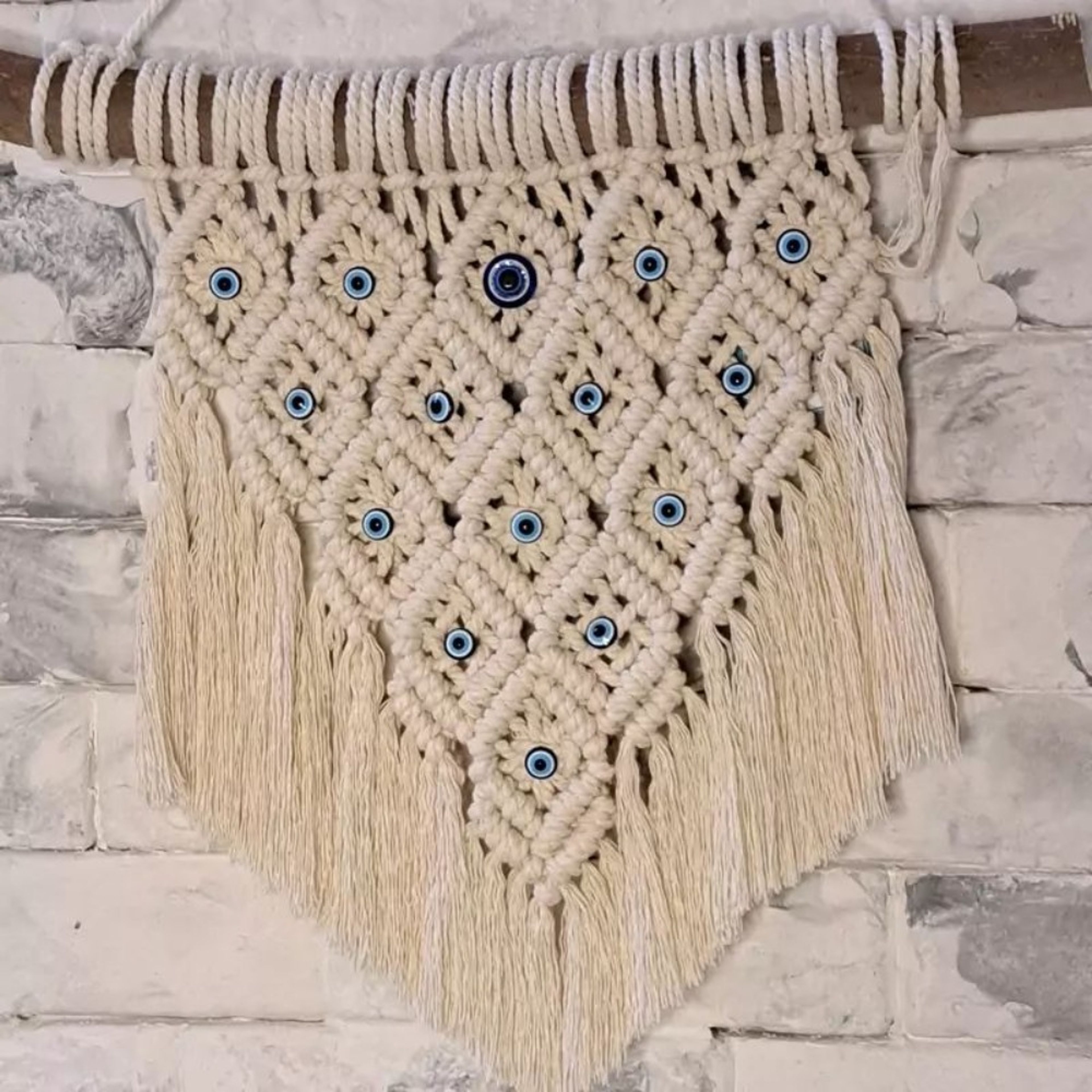 خرید اینترنتی دیوارکوب چشم نظر مکرومه بافی مدل هما