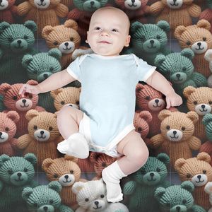 مشخصات پارچه مخمل روبالشی پارچه باما طرح 5 بعدی خرس تدی کد 5013517