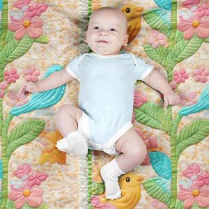 خرید اینترنتی پارچه مخمل پارچه باما طرح 5 بعدی پرندگان کد 5013525