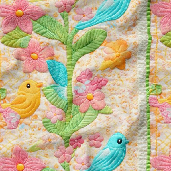 پارچه مخمل پارچه باما طرح 5 بعدی پرندگان کد 5013525