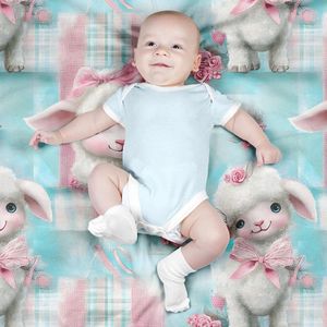 خرید اینترنتی پارچه مخمل پارچه باما طرح 5 بعدی گوسفند بامزه کد 5013529