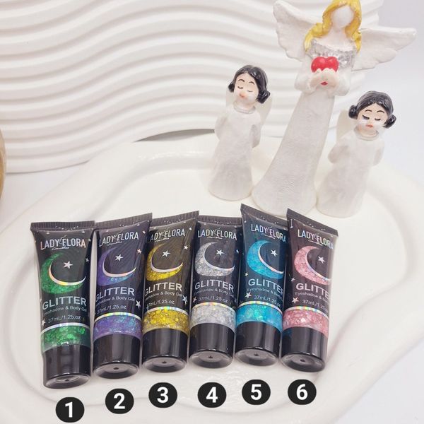 گلیتر مایع تیوپی طرح ماه و ستاره برند GLITTER