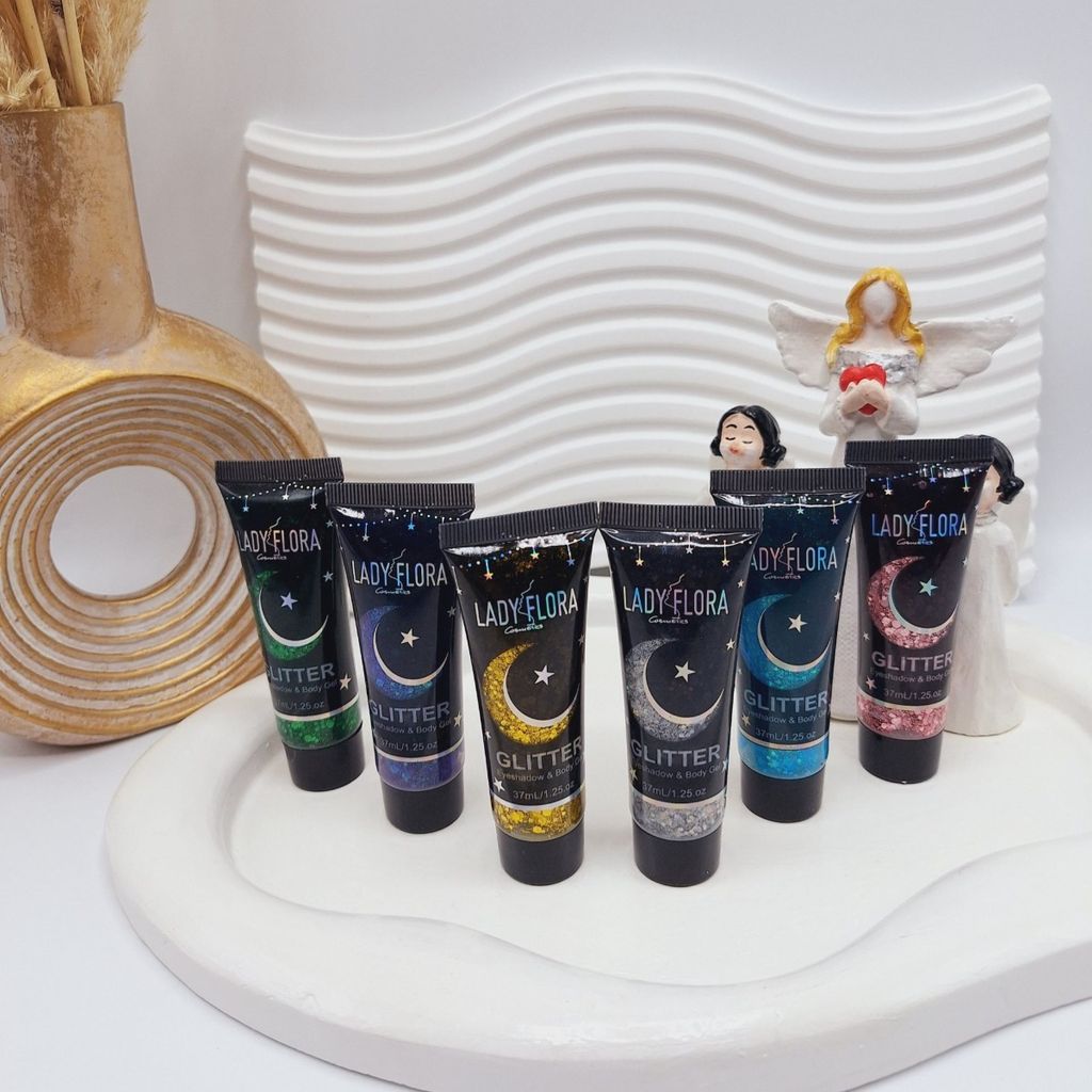 قیمت گلیتر مایع تیوپی طرح ماه و ستاره برند GLITTER