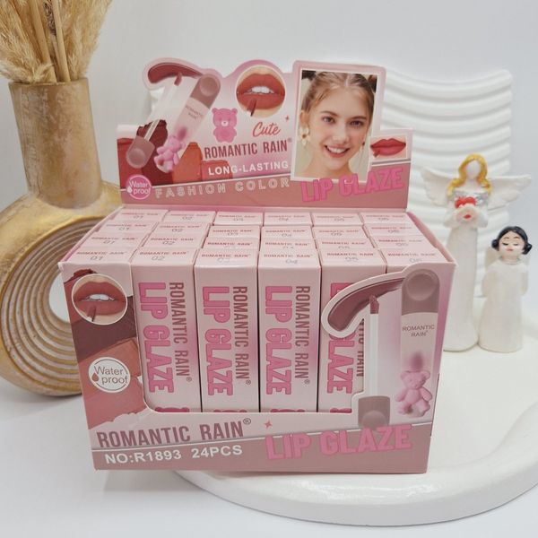 لیپ گلاس خیس طرح خرس کیوت برند ROMANTIC RAIN