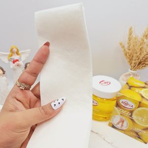 فروش اینترنتی موم سرد با کاغذ اپیلاسیون همراه با کاردک رایحه لیمو برند RONA