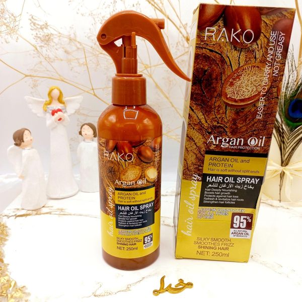 اسپری دو فاز مدل روغن آرگان پروتیین حجم 250 میل برند راکو RAKO اصلی