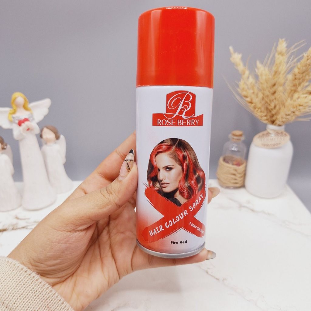 قیمت ارزان اسپری رنگ مو قرمز تیره برند ROSE BERRY