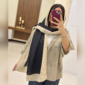 شال پلنگی نخ تابستانه