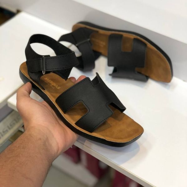 صندل هرمس دخترانه برند مرداس رنگ مشکی