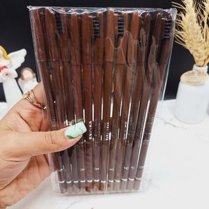 خرید اینترنتی مداد ابرو بسته 12 عددی همراه با فرچه برند واو VOV اورجینال