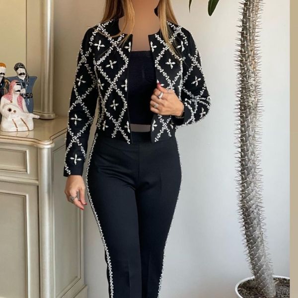 کراپ مجلسی و شلوار زنانه  مدل آرشیدا
