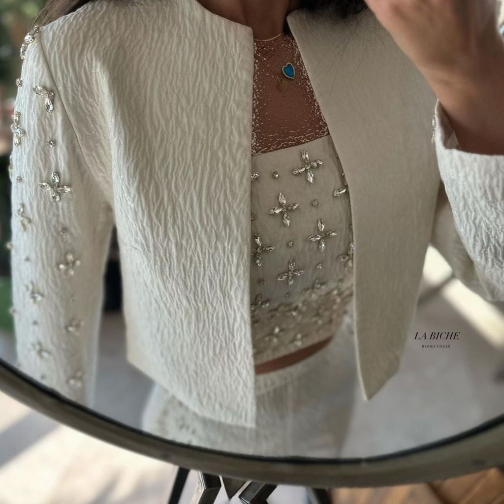 مشخصات کراپ مجلسی و شلوار زنانه  مدل غزل