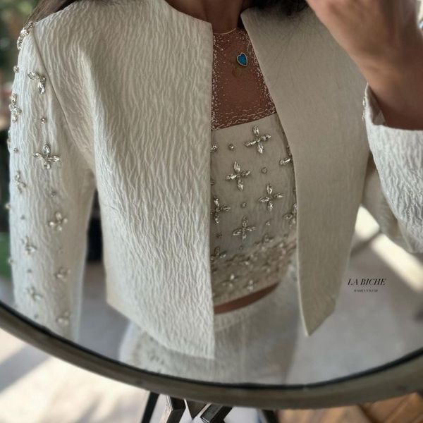 کراپ مجلسی و شلوار زنانه  مدل غزل