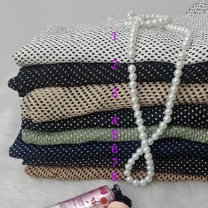 خرید آنلاین شال برشکا خال دار دور نقره ای