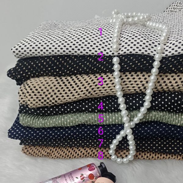شال برشکا خال دار دور نقره ای