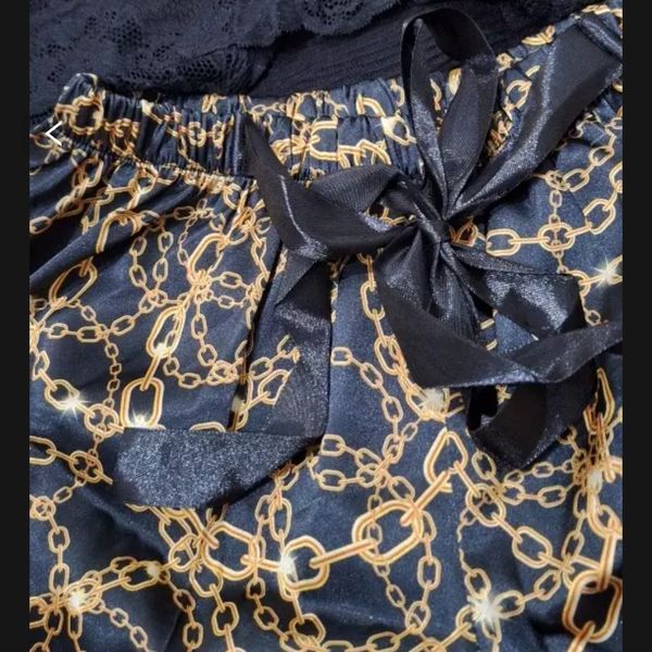 ست نیمتنه و شورت ساتن