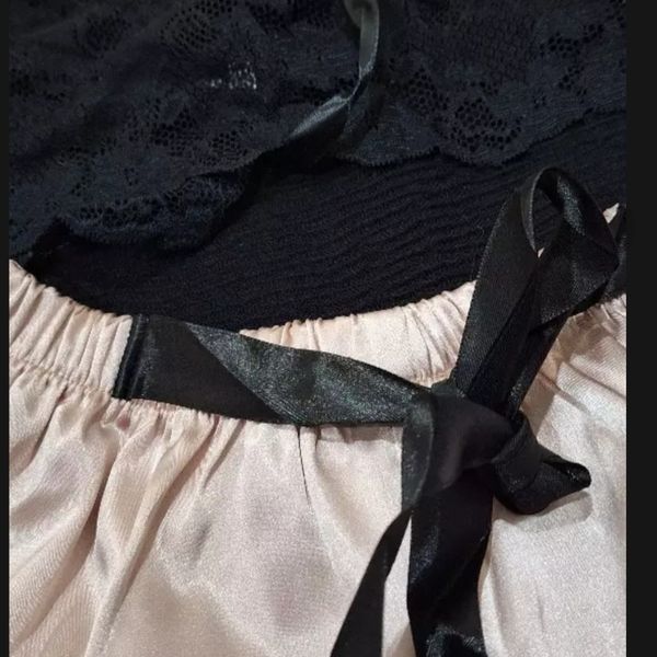 ست نیمتنه و شورت ساتن