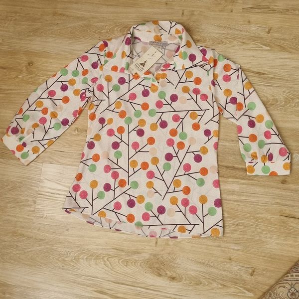 بلوز مجلسی زنانه سایز 38 با طرح رنگارنگ شیک و مناسب مهمانی