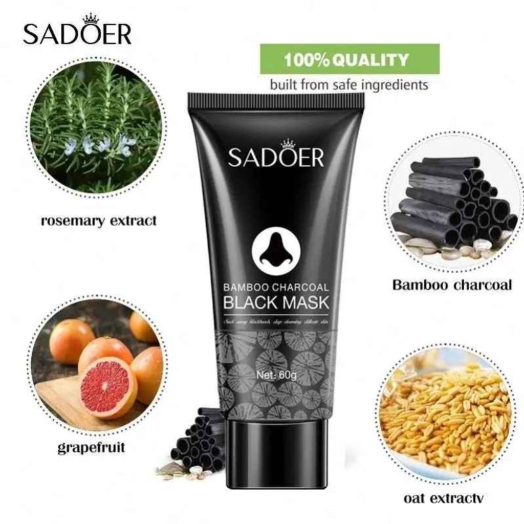 قیمت ارزان بلک ماسک از بین برنده جوش سرسیاه زغال فعال سادور SADOER