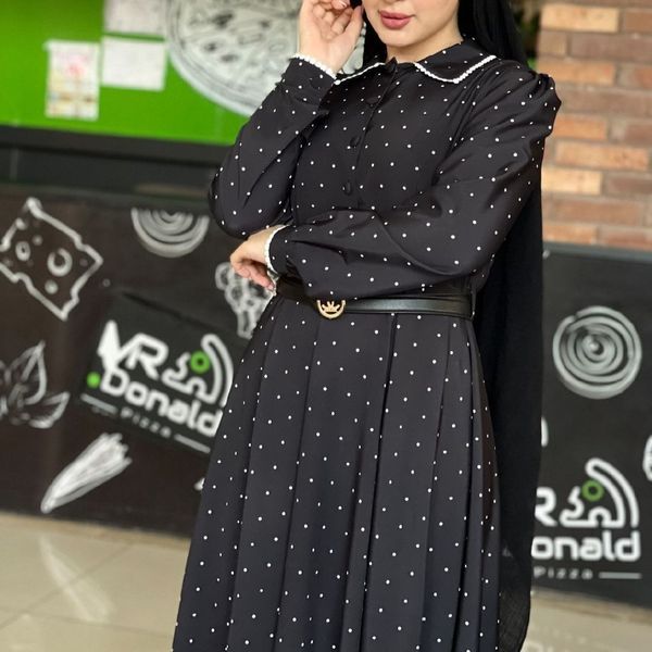 پیراهن بلند خال خال آرا
