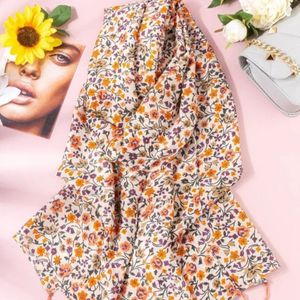 خرید اینترنتی شال نخی بهاره نرم گلدار