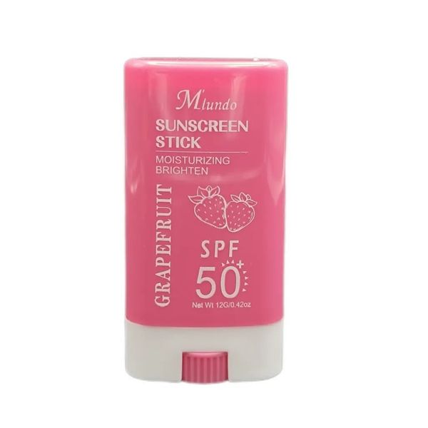ضد آفتاب استیکی مرطوب کننده و روشن کننده مدل توت فرنگی SPF 50 میندو Miundo