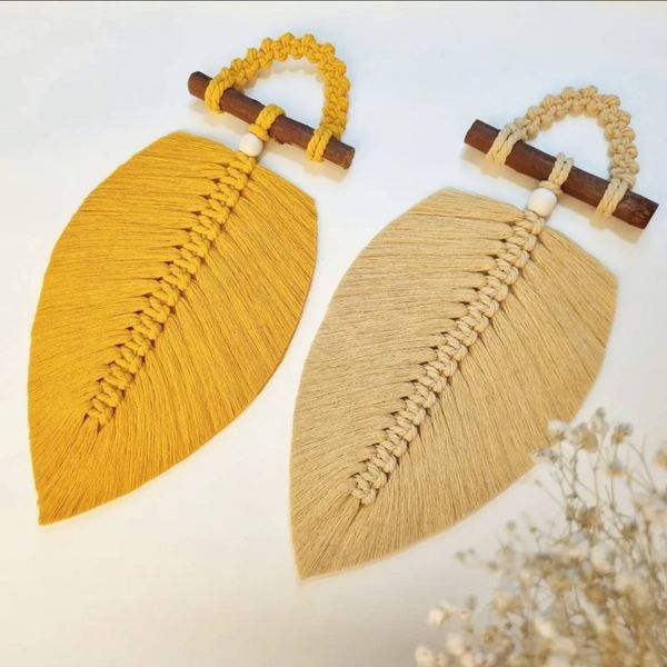ست دو عددی دیوارکوب برگ مکرومه طرح بیتا
