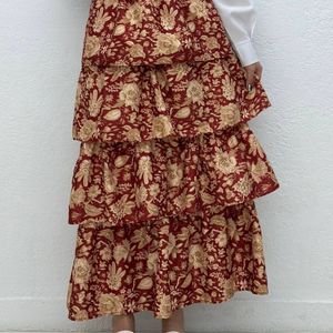 خرید انلاین دامن طبقه ای طرح دار