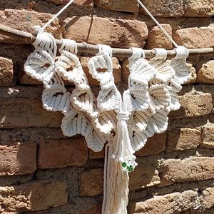 خرید آنلاین دیوارکوب مکرومه بافی طرح گلهای شیپوری طرح اختصاصی چشم نواز