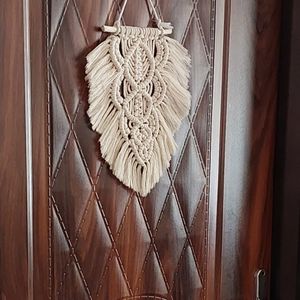 فروش اینترنتی آویز مکرومه بافی برگ سلطنتی طرح چشم نواز
