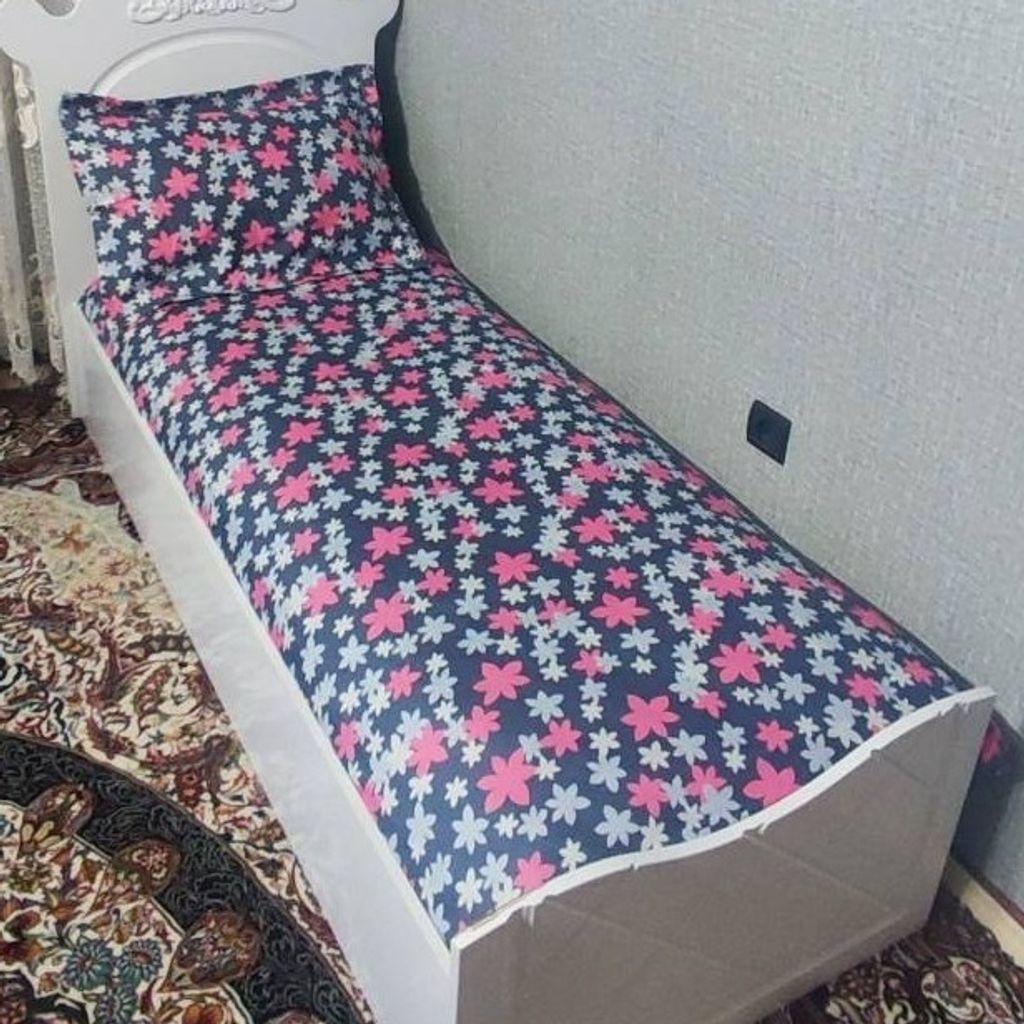 قیمت روتختی یک نفره زمینه گل صورتی روکش تشک یک نفره