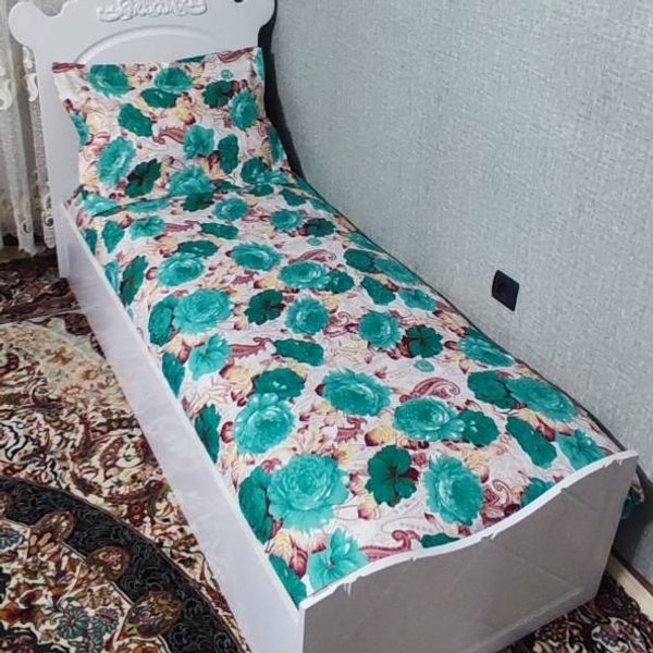 روتختی یک نفره گل سبز روکش تشک یک نفره گل رز سبز روتختی یک نفره