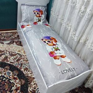 قیمت روتختی تشک تخت دخترانه عروسکی تدی یک نفره