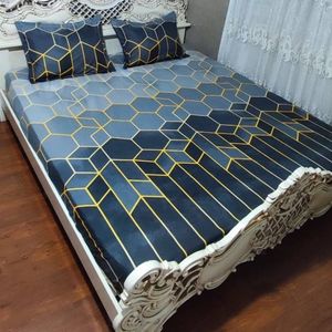 خرید اینترنتی روتختی طوسی دونفره روکش تشک دونفره طوسی حاشیه تیره