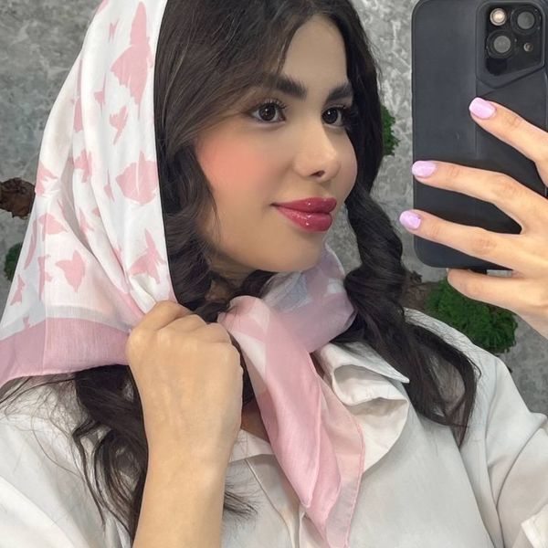 مینی اسکارف صورتی کد201