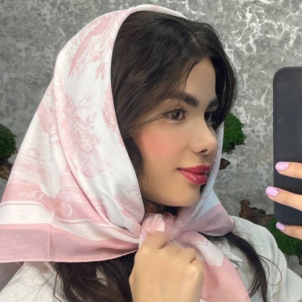 خرید انلاین مینی اسکارف صورتی کد201