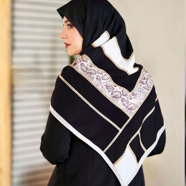 روسری ابریشم توییل قواره 140 کد 16