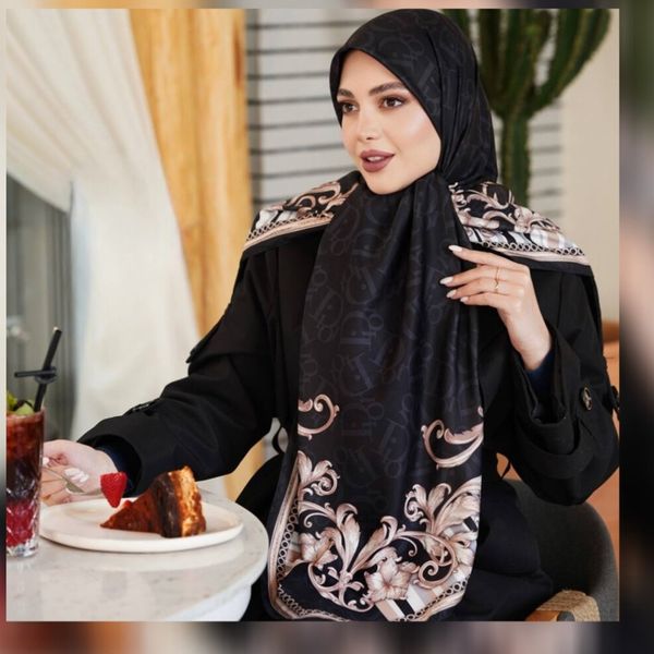روسری ابریشم توییل قواره 140 کد 17