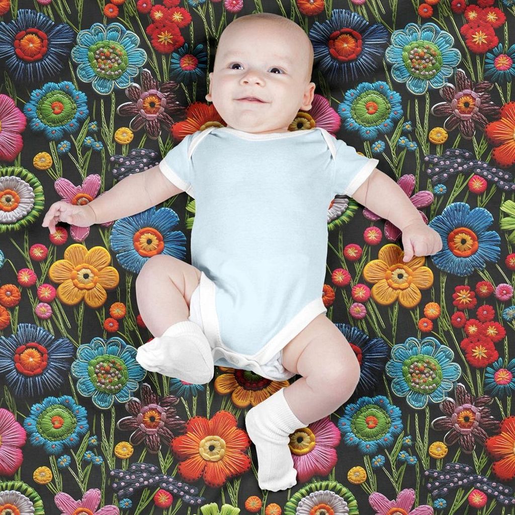 قیمت پارچه مخمل روبالشی پارچه باما طرح 5 بعدی گل بهاری کد 5013540