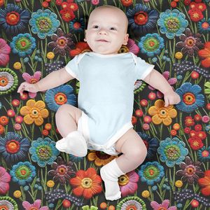 قیمت پارچه مخمل روبالشی پارچه باما طرح 5 بعدی گل بهاری کد 5013540